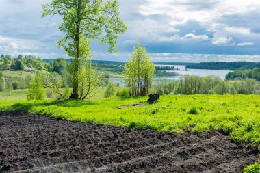 Bahar kırsal manzara. 