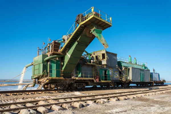 Unique train for salt production. — Stock Photo, Image