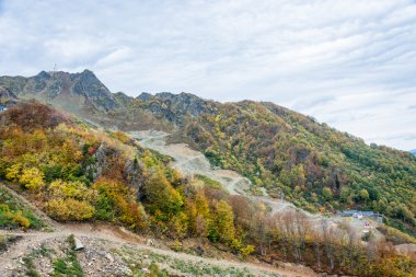 Kayak Merkezi Rosa Khutor, Krasnodar bölgesi, Rusya, 7 Ekim 201
