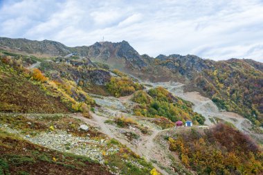 Kayak Merkezi Rosa Khutor, Krasnodar bölgesi, Rusya, 7 Ekim 201