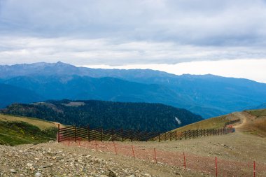 Kayak Merkezi Rosa Khutor, Krasnodar bölgesi, Rusya, 7 Ekim 201