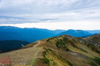 Kayak Merkezi Rosa Khutor, Krasnodar bölgesi, Rusya, 7 Ekim 201