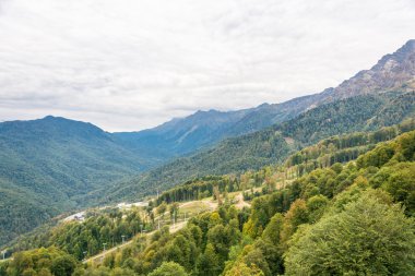 Kayak Merkezi Rosa Khutor, Krasnodar bölgesi, Rusya, 7 Ekim 201