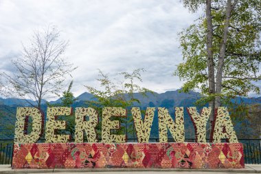 Kayak Merkezi Rosa Khutor, Krasnodar bölgesi, Rusya, 7 Ekim 201