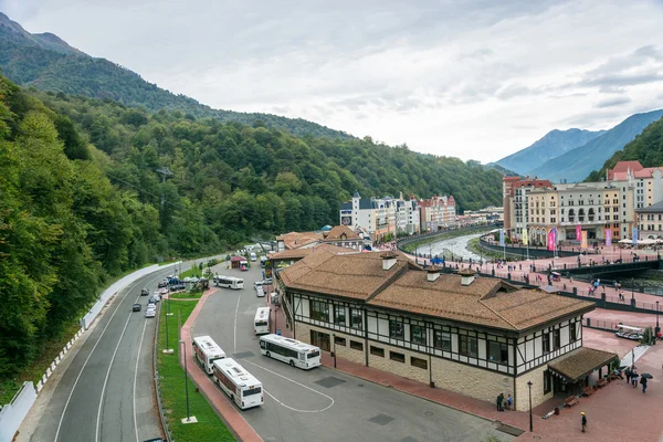 Estância de esqui Rosa Khutor, região de Krasnodar, Rússia, 7 de outubro de 201 — Fotografia de Stock