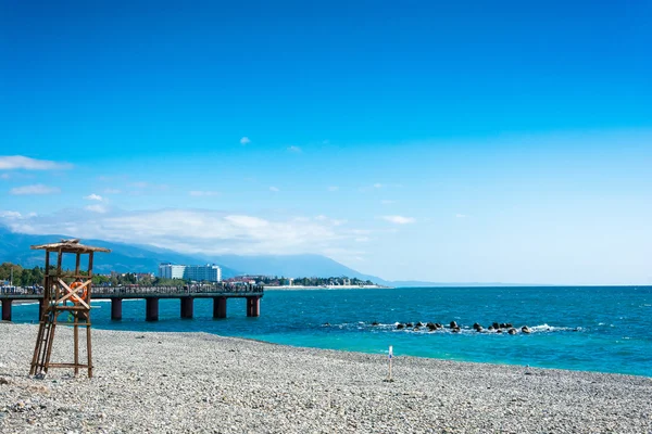 Deserted beach in Sochi's Olympic Park. — Stock Photo, Image