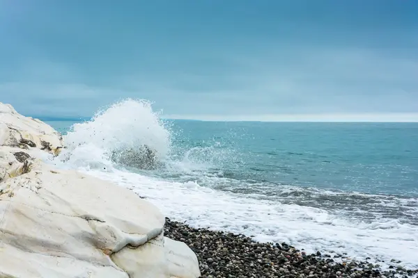 White rocks on the Black sea. — Stock Photo, Image