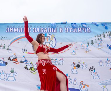 Rusya, Uglich, Şubat 07. Uglic kış Eğlence Festivali