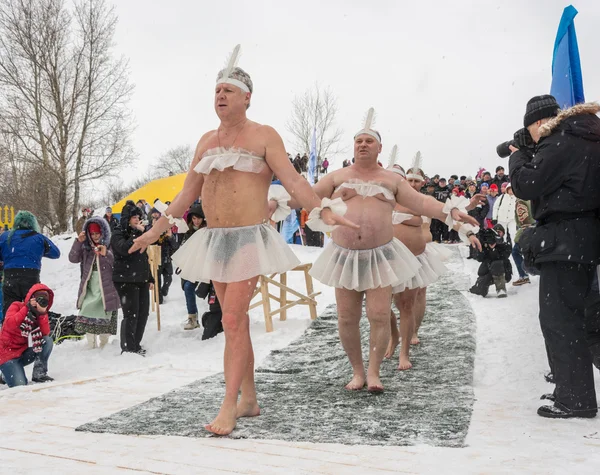 Russia, Uglich, 07 febbraio. Il festival del divertimento invernale in Uglic — Foto Stock