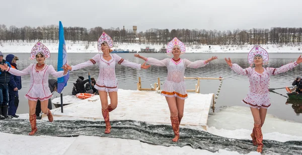 Rusland, Oeglitsj, 07 februari. Het festival van Winterpret in Uglic — Stockfoto