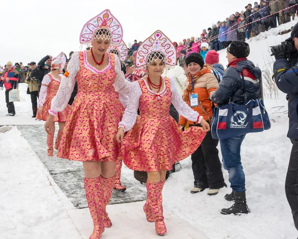 Russia, Uglich, February 07. The festival of Winter fun in Uglic — Stock Photo, Image