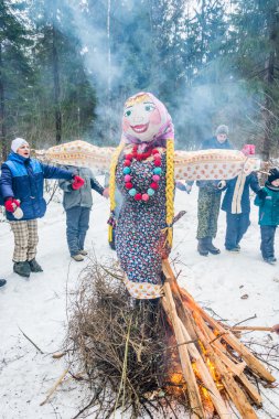 Ivanovo, Rusya, 22 Şubat 2015. Maslenitsa tatile
