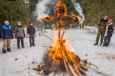 Ivanovo, Rusya, 22 Şubat 2015. Maslenitsa tatile