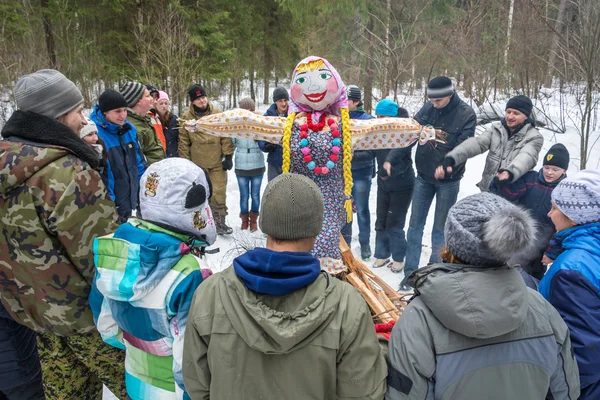 Ivanovo, Russia, February 22, 2015. On the holiday of Maslenitsa — Stock Photo, Image