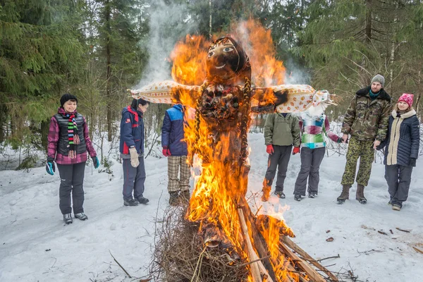 Ivanovo, Oroszország, február 22-én 2015-ig. A nyaralás a Maslenitsa — Stock Fotó