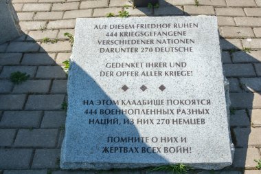 Şehir Lezhnevo Ivanovo mezarlıkta Alman savaş esiri