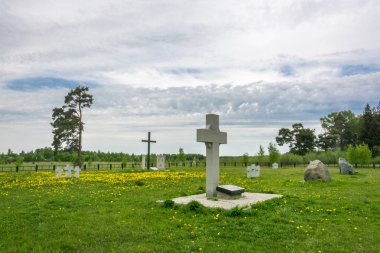 Şehir Lezhnevo Ivanovo mezarlıkta Alman savaş esiri