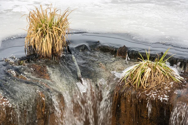 Ein kleiner Wasserfall. — Stockfoto