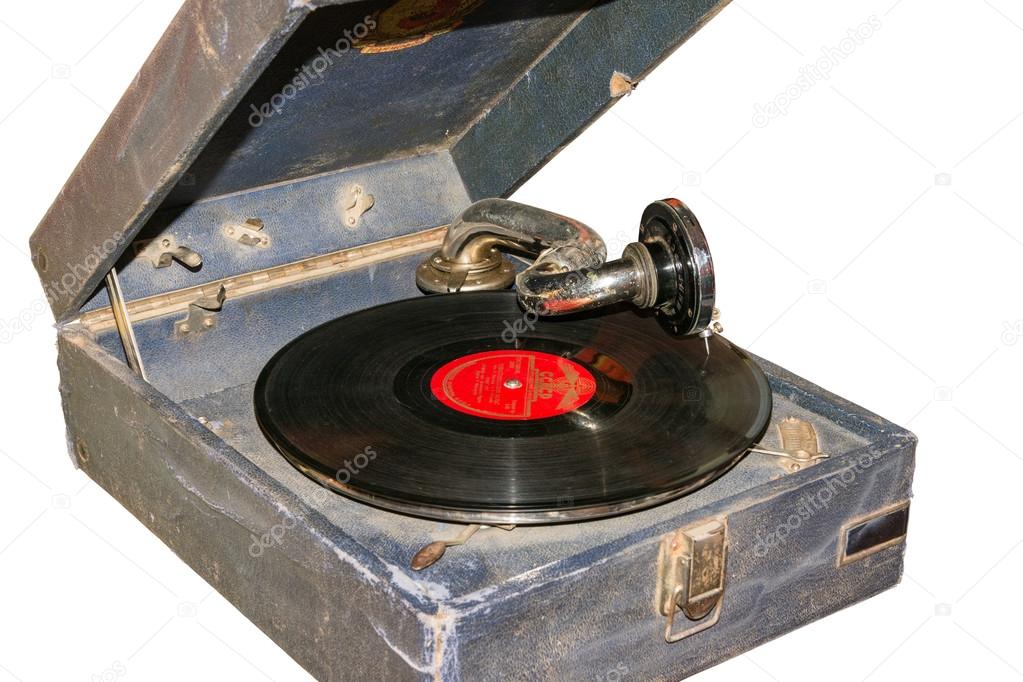 Old gramophone. 