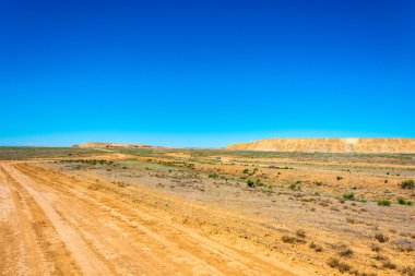 Astrahan bozkır peyzaj.