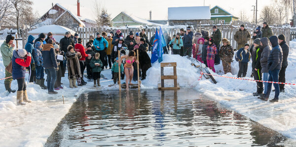 Плавание в ледяной воде, 24 января 2016 г.
. 