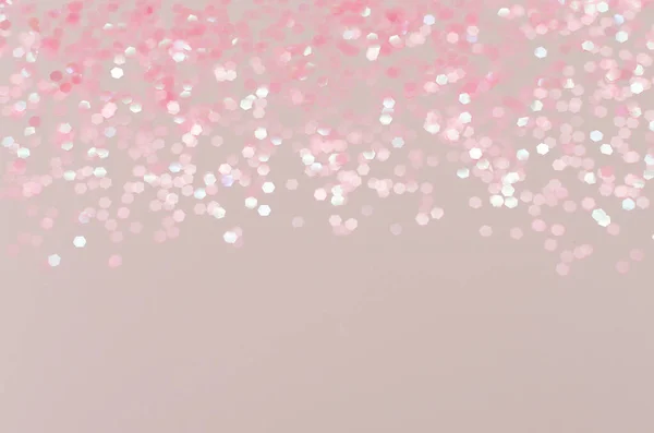 Delicate Beige Achtergrond Met Glitter Roze Tinten Een Close Plaats Stockafbeelding