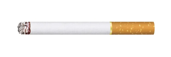 Burning smoking Cigarette - Realistic photo image with clip path — Stock Photo, Image