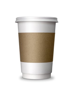 blank Paper cup for coffee, soft drink, soda, lemonade, juice clipart