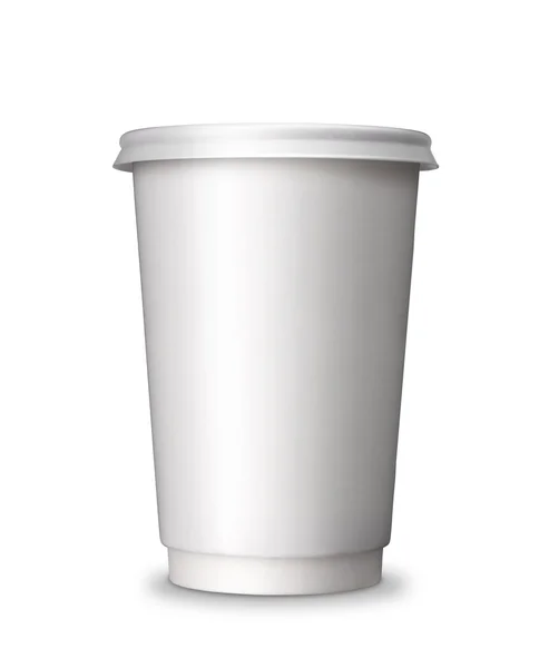 Üres papír csésze kávé, üdítő, szénsavas üdítőital, limonádé, gyümölcslé — Stock Fotó