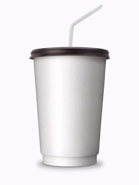 Blank Taza de papel para café, refresco, refresco, limonada, jugo Imágenes De Stock Sin Royalties Gratis