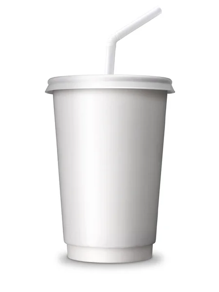 Blank Paper cup for coffee, soft drink, soda, lemonade, juice — Stock Photo, Image