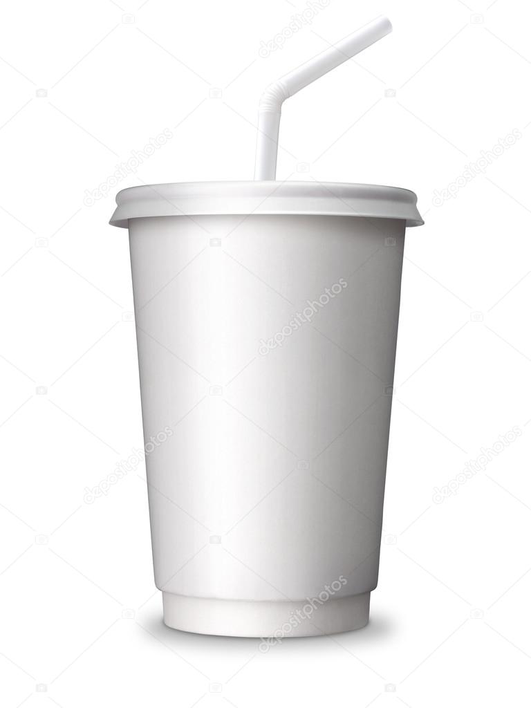 blank Paper cup for coffee, soft drink, soda, lemonade, juice