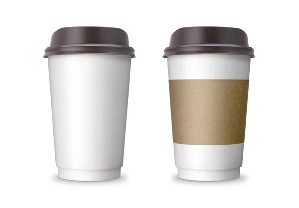 Papel taza de café conjunto. imagen de foto realista con ruta de clip Imagen De Stock