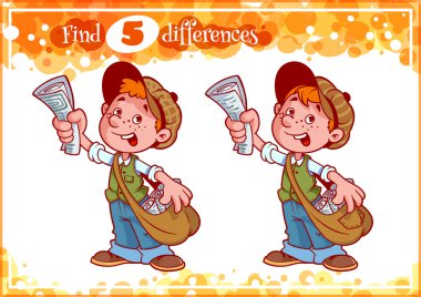 Cute boy with newspaper. clipart