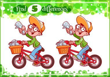 Educational game for preschool kids, find the differences. clipart