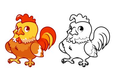 sevimli küçük horoz.