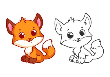 sevimli küçük tilki.