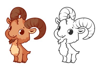 Sevimli küçük dağ keçisi.