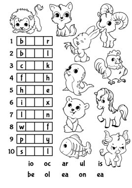 Eğitim rebus okul öncesi çocuklar için oyun.