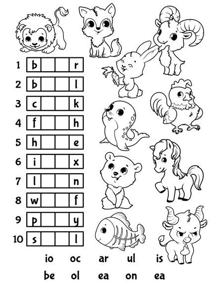 Eğitim rebus okul öncesi çocuklar için oyun.