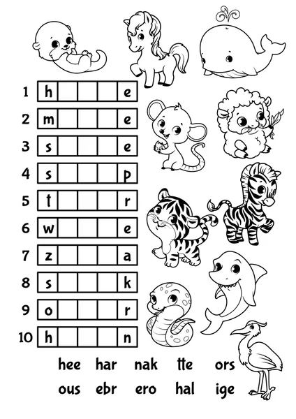 Eğitim rebus okul öncesi çocuklar için oyun.