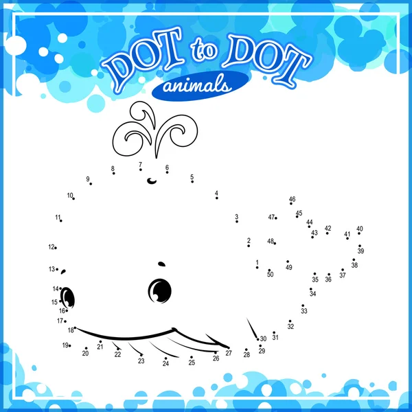 Jogo educacional para crianças: Dot to Dot . — Vetor de Stock