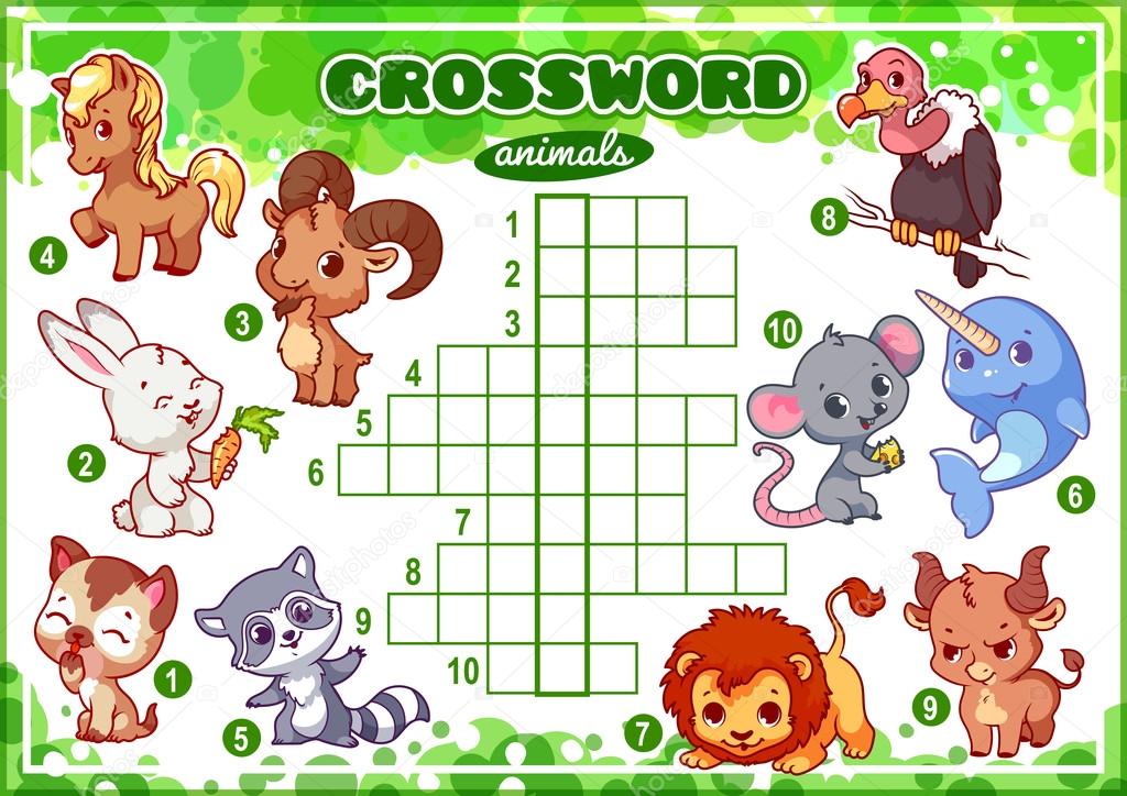 Lion, Word Puzzle Game, Educational Game for Preschool Kids, Place