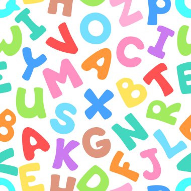 Vektör seamless modeli harflerle.