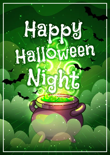 Tarjeta de felicitación para Halloween — Vector de stock