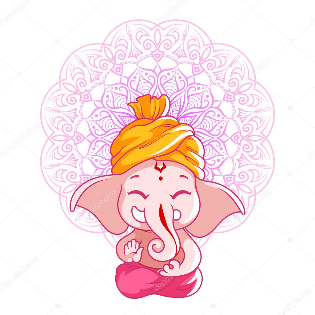 Little cartoon Ganesha. Stock Illustration by ©yavi #121472172