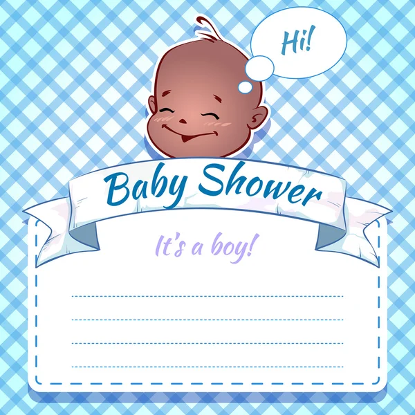 Baby dusch - pojke — Stock vektor