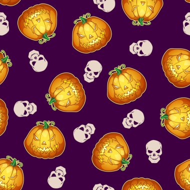 kafatasları ve kabaklar Dikişsiz desen