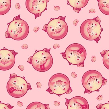 komik domuz seamless modeli