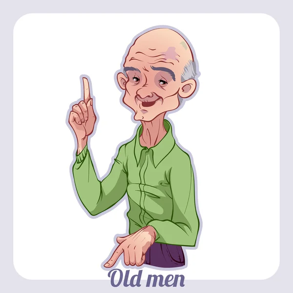 白い背景の上の古い男性 — ストックベクタ